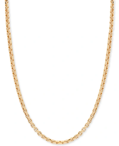 Italian Gold 18" Round Box Link Chain Necklace (1-1/2 Mm) In 14k Gold In Yellow Gold