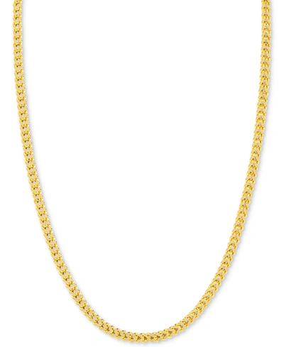 Italian Gold 24" Franco Chain Necklace In 14k Gold In Yellow Gold