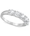 MACY'S DIAMOND 5 STONE BAND (1 1/2 CT. T.W.) IN 14K WHITE GOLD