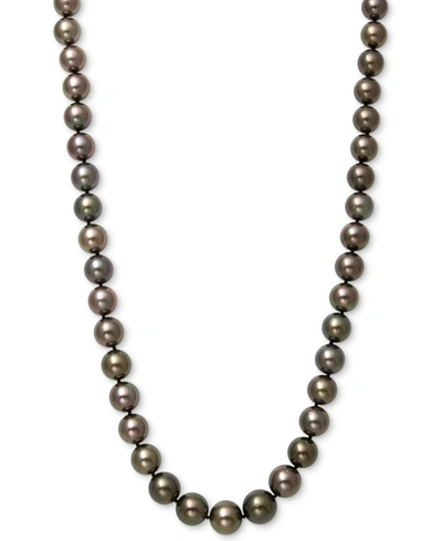 Belle De Mer Cultured Tahitian Pearl (8-11mm) Strand 17.5" Necklace In 14k White Gold In No Color