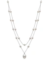 BELLE DE MER CULTURED FRESHWATER PEARL (5-6MM & 9-10MM) 16" LAYERED NECKLACE IN STERLING SILVER