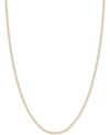 Italian Gold 18" Mirror Link Chain (2mm) In 14k Gold In Gold