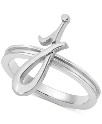 Alex Woo Autograph Letter Ring In Sterling Silver
