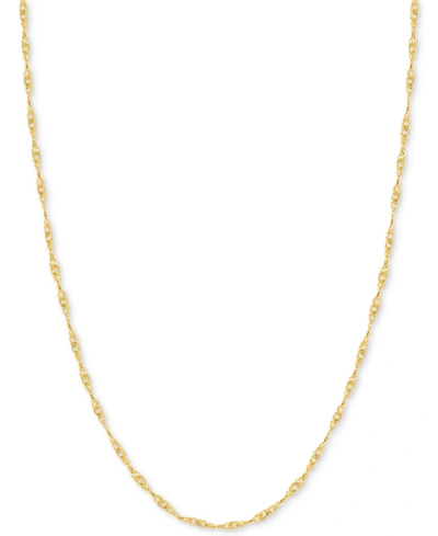 Italian Gold 18" Singapore Chain Necklace (7/8mm) In 14k Gold In Yellow Gold