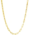 ITALIAN GOLD PAPERCLIP LINK 16" CHAIN NECKLACE IN 14K GOLD