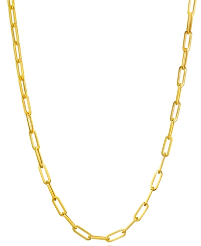 Italian Gold Paperclip Link 16" Chain Necklace In 14k Gold In Yellow Gold