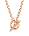 Brook & York Stella Imitation Pearl Toggle Chain Necklace In Pink