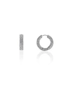 Oma The Label Obi Small Ice Hoops In Silver Tone