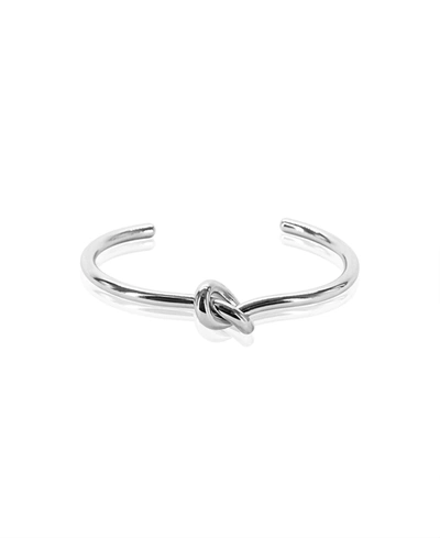 Oma The Label Philo Knot Bangle In Silver Tone