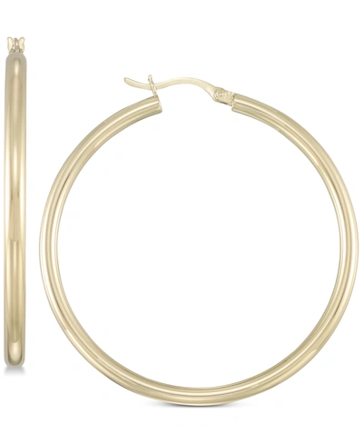 Simone I. Smith Polished Hoop Earrings In 18k Gold Over Sterling Silver In K Gold Over Silver