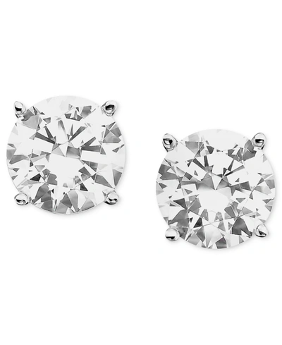 Macy's Certified Colorless Diamond Stud Earrings In 18k White Gold (3/4 Ct. T.w.)