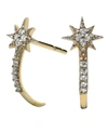 Anzie Diamond Star Half Hoop Huggie Earrings In Gold/clear