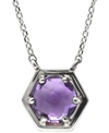 JAC + JO BY ANZIE JAC & JO BY ANZIE AMETHYST SOLITAIRE PENDANT NECKLACE (1-1/3 CT. T.W.) IN STERLING SILVER, 16" + 1" 