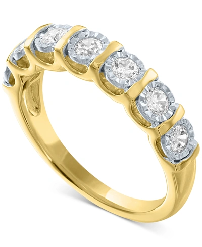 Forever Grown Diamonds Lab-created Diamond Band (3/4 Ct. T.w.) In Sterling Silver, 14k Gold-plated Sterling Silver Or 14k R