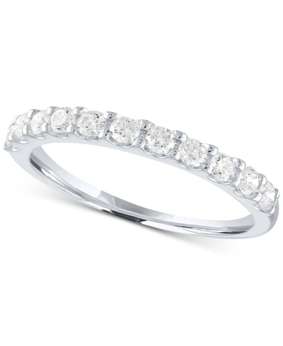Forever Grown Diamonds Lab-grown Diamond Anniversary Ring (1/2 Ct. T.w.) In Sterling Silver, 14k Gold Over Sterling Silver