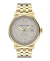 GRAYTON MEN'S CLASSIC COLLECTION IP GOLD TONE STAINLESS STEEL BRACELET WATCH 44MM