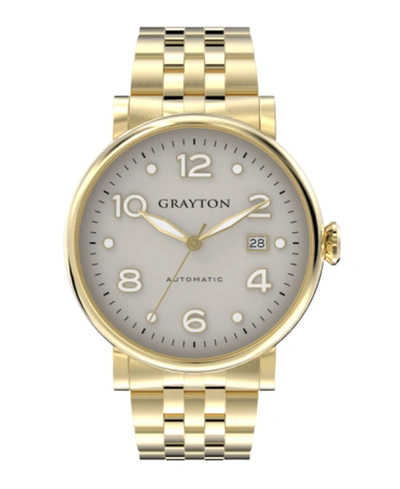 Grayton Men's Classic Collection Ip Gold Tone Stainless Steel Bracelet Watch 44mm
