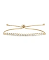 Macy's Diamond Bolo Bracelet (1/10 Ct. T.w.) In Sterling Silver, 14k Gold-plated Sterling Silver Or 14k Ros In Yellow