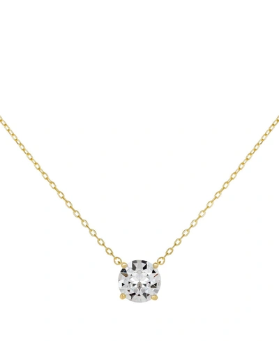 Adinas Jewels Juliette Necklace In 14k Gold Plated Over Sterling Silver In Grey