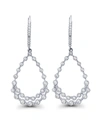 Macy's Cubic Zirconia Bezel Diamond Cut Pear Shaped Earrings In Sterling Silver (also In 14k Gold Over Silv In White