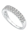 Macy's Certified Diamond Multi-row Band (3/4 Ct. T.w.) In 14k White Gold In White Gold