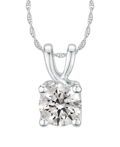 Macy's Gia Certified Diamond Solitaire 18" Pendant Necklace (1 1/2 Ct. T.w.) In 14k White Gold