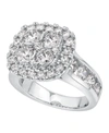 MACY'S DIAMOND CUSHION HALO CLUSTER ENGAGEMENT RING (4 CT. T.W.) IN 14K WHITE GOLD