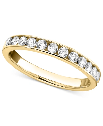 Macy's Diamond Channel Band (1/2 Ct. T.w.) In 14k White Or Yellow Gold