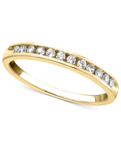 Macy's Diamond Channel Band (1/4 Ct. T.w.) In 14k White Or Yellow Gold