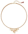 Kendra Scott 14k Gold-plated Sea-motif Cord-wrapped Charm Necklace, 16" + 2" Extender In Iridescent Abalone