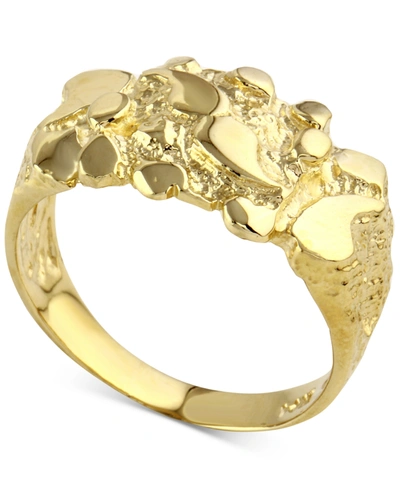 Macy's Nugget Statement Ring In 10k Gold In Yellow Gold