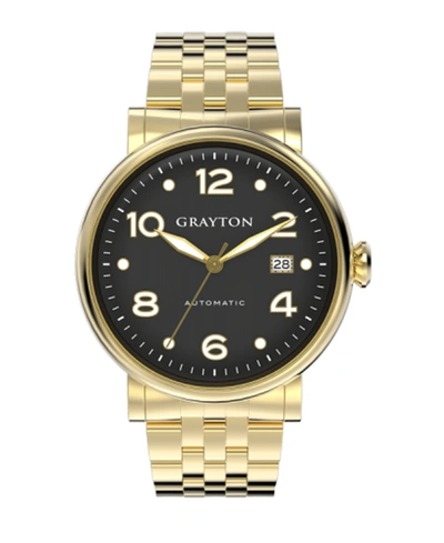Grayton Men's Classic Collection Gold Tone Stainless Steel Bracelet Watch 44mm