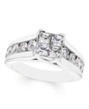 MACY'S DIAMOND PRINCESS QUAD ENGAGEMENT RING (2 CT. T.W.) IN 14K WHITE GOLD