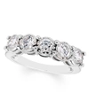 Macy's Diamond 5-stone Band (1 Ct. T.w.) In 14k White Gold In White Gold
