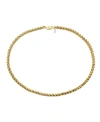 HE ROCKS GOLD TONE STAINLESS STEEL 8MM CUBAN CHAIN NECKLACE, 22"