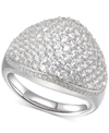 MACY'S CUBIC ZIRCONIA PAVE DOME RING IN STERLING SILVER