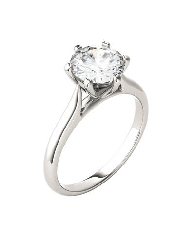 Charles & Colvard Moissanite Solitaire Engagement Ring 1-1/2 Ct. T.w. Diamond Equivalent In 14k White Gold Or 14k Yell