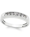 Macy's Men's Diamond Band (1/2 Ct. T.w.) In 10k White Gold In White Gold