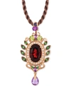 Le Vian Crazy Collection Garnet (5-1/3 Ct. T.w) And Multi-stone (1-3/4) Pendant In 14k Rose Gold In Rose Gold