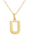 Macy's Initial Pendant Necklace With 18" Chain In 14k Yellow Gold In Gold