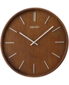 Seiko Maddox Wall Clock In Brown And Silver