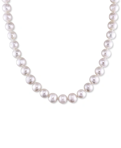 Macy's Cultured Freshwater Pearl (7-1/2 - 8mm) 18" Strand Necklace In Silver