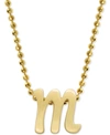 ALEX WOO SCRIPTED INITIAL 16" PENDANT NECKLACE IN 14K GOLD