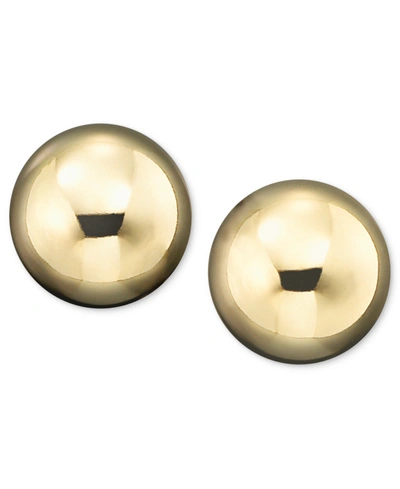 Macy's Gold Ball Stud Earrings (6mm) In 14k Yellow, White Or Rose Gold In Yellow Gold