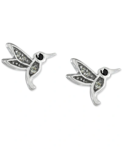 Giani Bernini Cubic Zirconia Hummingbird Stud Earrings In Sterling Silver, Created For Macy's
