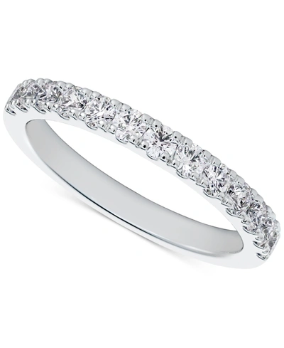 DE BEERS FOREVERMARK PORTFOLIO BY DE BEERS FOREVERMARK DIAMOND FRENCH PAVE WEDDING BAND (1 CT. T.W.) IN 14K WHITE GOLD
