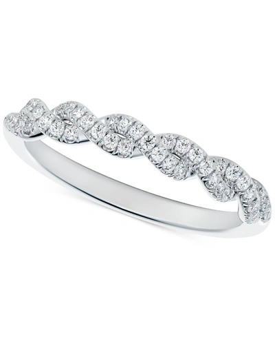 De Beers Forevermark Portfolio By  Diamond Twist Pave Band (1/6 Ct. T.w.) In 14k White Gold