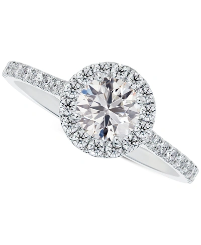 De Beers Forevermark Portfolio By  Diamond Halo Engagement Ring (1 Ct. T.w.) In 14k White Gold