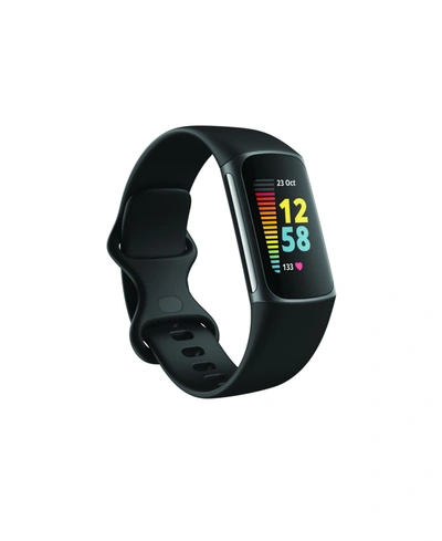 Fitbit Charge 5 Black Silicone Band Fitness And Health Tracker