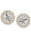 De Beers Forevermark Portfolio By  Diamond Halo Stud Earrings (1/2 Ct. T.w.) In 14k White Or Yellow G In Yellow Gold